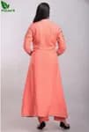 Rani Pink Rayon Straight Printed Kurti With Pant And Dupatta