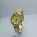 Fashionable  Round Dial Stainless Steel Waterproof Watch For Women