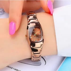 Stylish Luxury Coffee Rectangle Waterproof Ladies Watch - 30m Water Resistance - Luxury Watches For Women