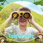 Kids 6x30 Miniature Toy Binoculars - Colorful Plastic Educational Pocket Telescope & Outdoor Exploration Toy Gift for Boys, Girls & Toddlers