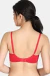 Zivame Modern Grounds Double Layered Non Wired 3/4th Coverage T-Shirt Bra - Lipstick Red