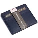 Hammonds Flycatcher RFID Protected Genuine Leather Blue Card Holder
