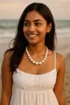 Pearl Necklace for Women - Dainty Round Japanese Pearl Choker necklaces for women