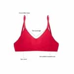 Zivame Double Layered Non Wired Full Coverage Backless Bra - Beet Red