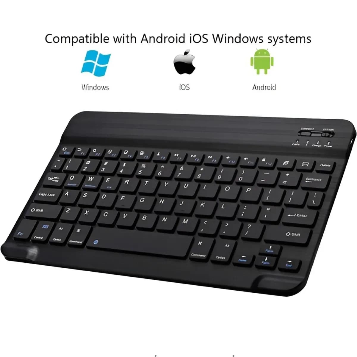 Ultra-Slim Bluetooth Keyboard Portable Mini Wireless Keyboard Rechargeable for Apple iPad iPhone Samsung Tablet Phone Smartphone iOS Android Windows