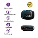 Bullet Power Pro-10 True Wireless Earbuds TWS Bluetooth Gaming Earphones with 48 Hours Backup & Noise Cancellation - Black