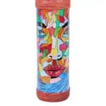 Psydelic Face Printed Handmade Craft Bottle With Light Lamp
