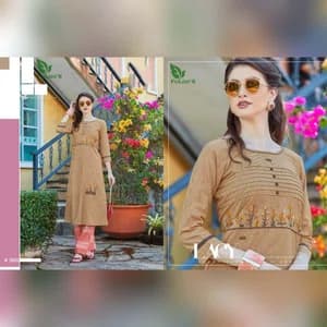 Dream Line Linen Square Western Top with Embroidery Work bottom #2505