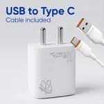 Elephu ep-35D Charger with cable| 35 watt super fast charger| Dual Port PD Type C and USB| With Fast USB To Type C Cable| Led Indicator