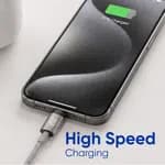 Elephu Braidy Series 547 PRO ( USB to Lightning/iPhone)| High speed data transfer| knitted fabric| aluminum tip| pure copper wire