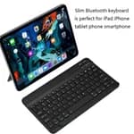 Ultra-Slim Bluetooth Keyboard Portable Mini Wireless Keyboard Rechargeable for Apple iPad iPhone Samsung Tablet Phone Smartphone iOS Android Windows