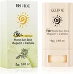 Matte Sun Protection Stick SPF 50+ PA++++ (18g) - Non-Greasy Mugwort & Camellia Sunscreen Stick for Face & Body