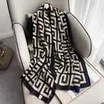 Quecy Women Printed Silk Satin Scarf | Black Printed Stylish Modern Design Stole For Women Rectangle | 180*85 CM