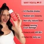 Dot & Key Strawberry Dew Radiant Tinted Sunscreen SPF 50+ PA++++ | 01 Porcelain | – Broad Spectrum UV Protection | 50ml |01. Porcelain