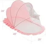 Portable Foldable Baby Mosquito Net - Instant Pop-Up Breathable Mesh Bed Tent & Insect Protection for Infants