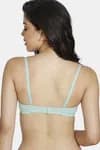 Zivame Beautiful Basics Padded Wired 3/4th Coverage T-Shirt Bra-Aruba Blue