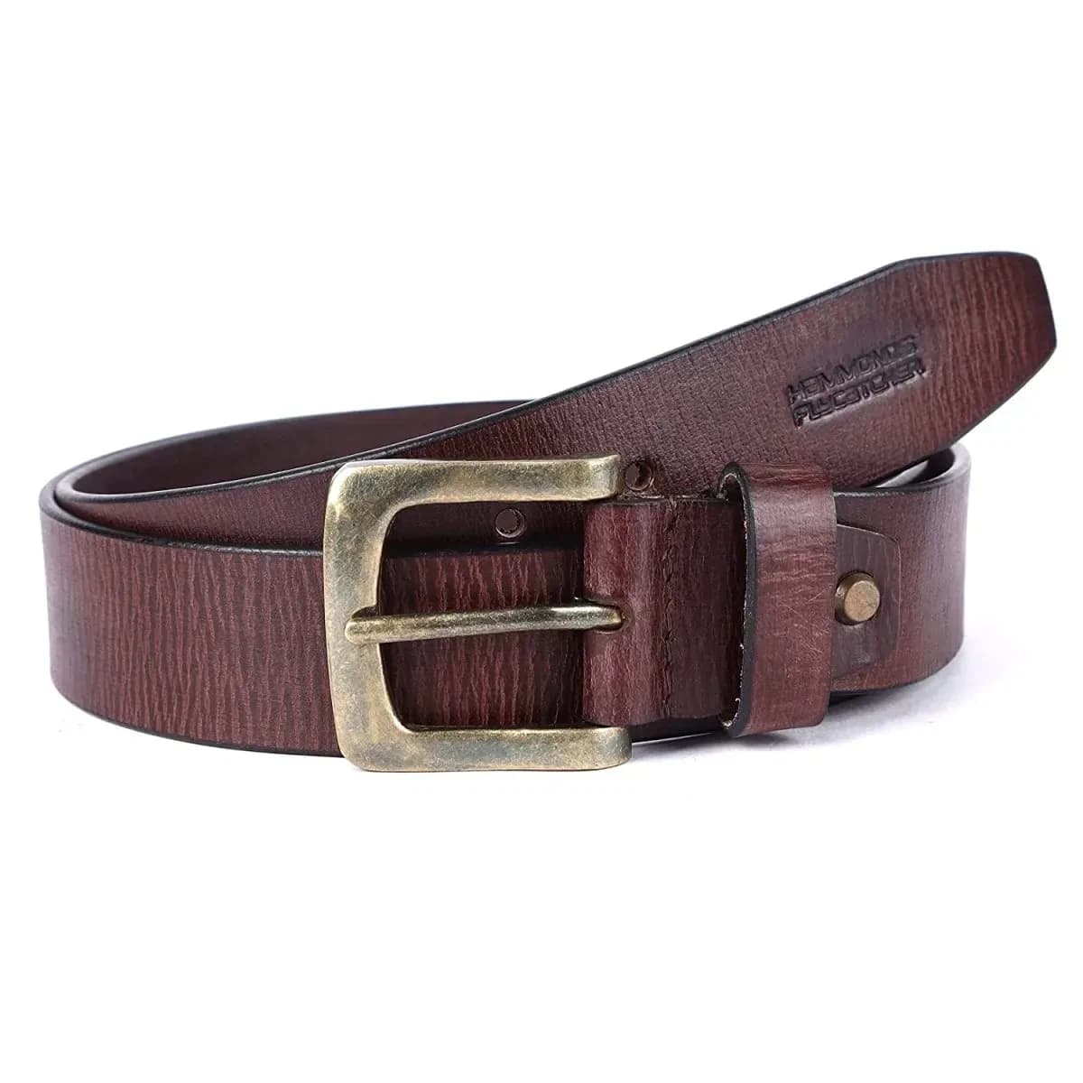 Hammonds Flycatcher Genuine Leather Belt For Men - Men's Black Genuine Leather Belt | Belt With Warranty |