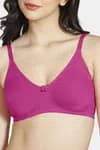 Rosaline Basics Double Layered Non Wired 3/4th Coverage Bra - Fuchsia Rose