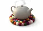 Multy Color Tea Coaster 6 pcs & Pot Mat 1 Pce