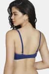 Zivame Summer Love Padded Wired 3/4th Coverage T-Shirt Bra-Blue Depth