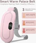 Premium Period Belt | Menstrual Cramp Relief Heating Belt for Women | Electric Warming Pad with Vibration Massage | 3 Temperature Levels | USB Rechargeable | Portable Pain Relief Waist & Abdominal Heating Pad