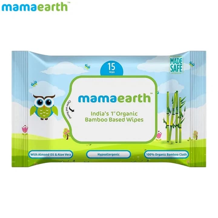 MAMAEARTH BABY WIPES TRAVEL PACK OF 15 PCS