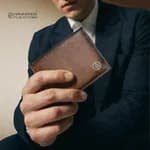 HAMMONDS FLYCATCHER RFID Protected Bi-Fold Wallet for Men Leather Original, Mens Wallet, Leather Wallets for Men, Premium Classic Purse with 3 Card Slots, Coin Pocket, Gift for Mens - Crunch Tan