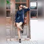 FuLoo Carbon Denim Tops for Women # 1024