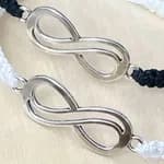 2Pcs 8 Words Infinity Love Couple Bracelets For Women Men Handmade Braided Rope Chain Charm Matching Bracelet Friendship Jewelry