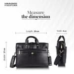 Hammonds Flycatcher Genuine Leather Laptop Black Bag For Men