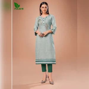 FuLoo's Rosy Designer Handloom South Cotton Kurti Only #107