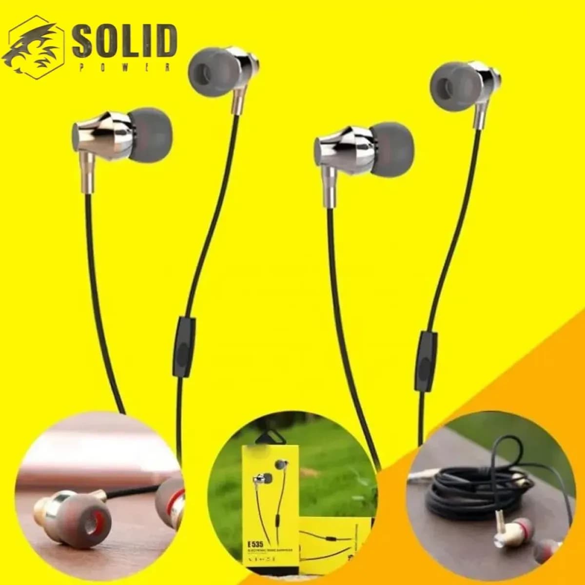 HiFi Sound Effect Solid Power E535 With Precise Bass Hands Free Earphone