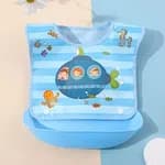 2 Pcs Waterproof Silicone Baby Feeding Bib Set with Crumb Catcher/Lyare