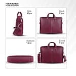 HAMMONDS FLYCATCHER Genuine Leather Office Bag for Men - 15.6 Inch Laptop Bag for Men, Professional Leather Bag for Men - Adjustable Straps and Multiple Compartments - Olive Green