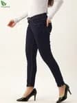 Blue Skinny Fit Mid-Rise Jeans For Women