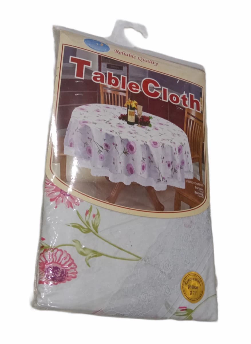 Dining round table cloth waterproof 71"