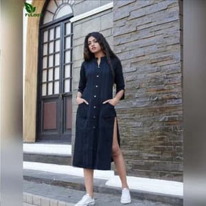 FuLoo's Lighter Denim Western Kurti # 1013