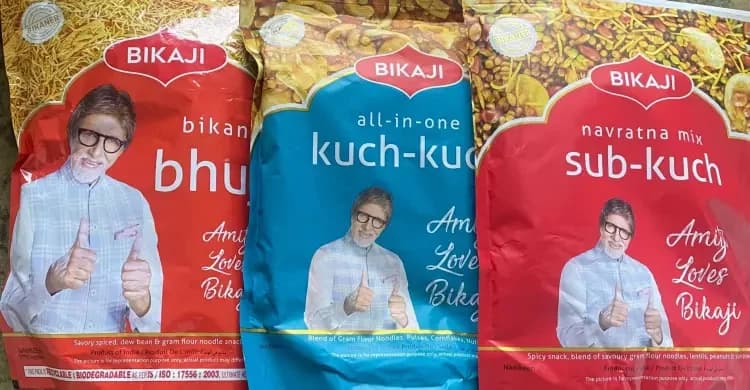 Combo Snacks Bikaji Bhujia 360Gm Kuch Kuch 360 Gm Sub Kuch 360Gm Packet