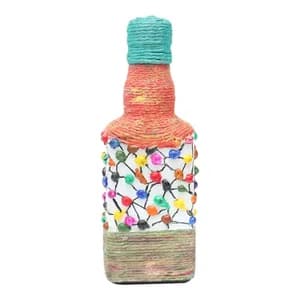 Hot Glue Bubble Hand Print Handmade Craft Bottle For Decoration