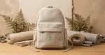 Handmade Sea Blue Hemp & Leather Laptop Bag - Sustainable Nepali Craftsmanship