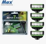 MAX RAZOR CARTRIDGES 7 Blade Shaving Razor Cartridges 4 set | Shaving Razor | Shaving Razor for men