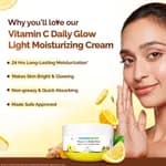 Mamaearth Vitamin C Daily Glow Light Moisturizing Cream with Turmeric & Vitamin C for Skin Brightening - 50 g