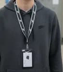 Premium Sports Brand Lanyard with ID Card Holder Set – Black Neck Strap Key Chain Badge Protector for Students & Office Staff