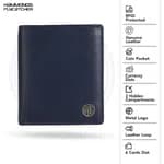 Hammonds Flycatcher Genuine Leather Blue Wallet For Men
