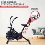 BODy GYM Dual Action Air Bike/Exercise Bike for Home |Gym Cycle for Workout With Adjustable Cushioned Seat | Non-Slip Pedals | Moving Handles Black Gym Bike, Max user weight 120 KG