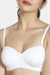 Zivame Padded Wired 3/4th Coverage Strapless Bra-Snow White