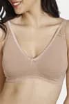 Zivame Basics Double Layered Non Wired 3/4th Coverage Bra-Skin