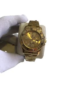 Luxury Men’s Analog Watch – Classic Submarine Style | Stainless Steel | Water Resistant | Golden
