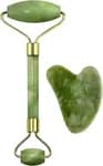 Natural Green Jade Facial Roller & Gua Sha Set – 2-in-1 Skin Rejuvenation Kit