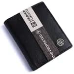 Hammonds Flycatcher RFID Protected Black Leather Wallet For Men